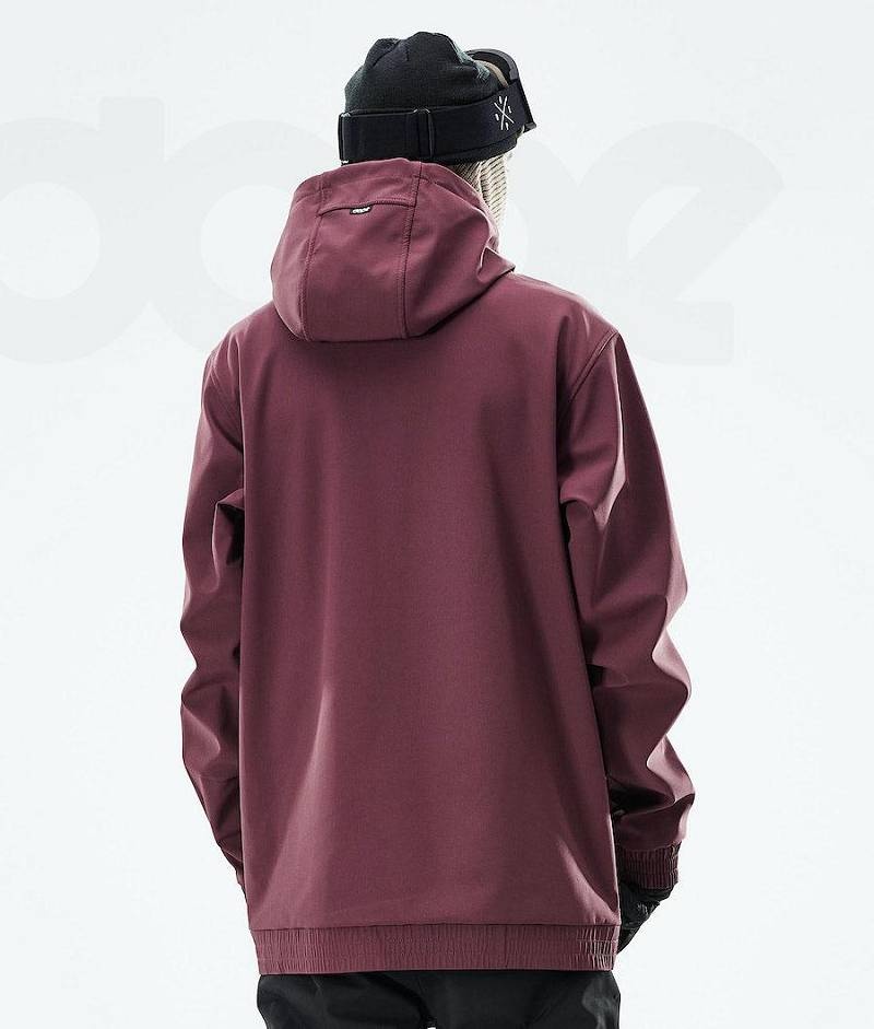 Burgundy Men's Dope Yeti 2021 Snowboard Jackets | India_D1433