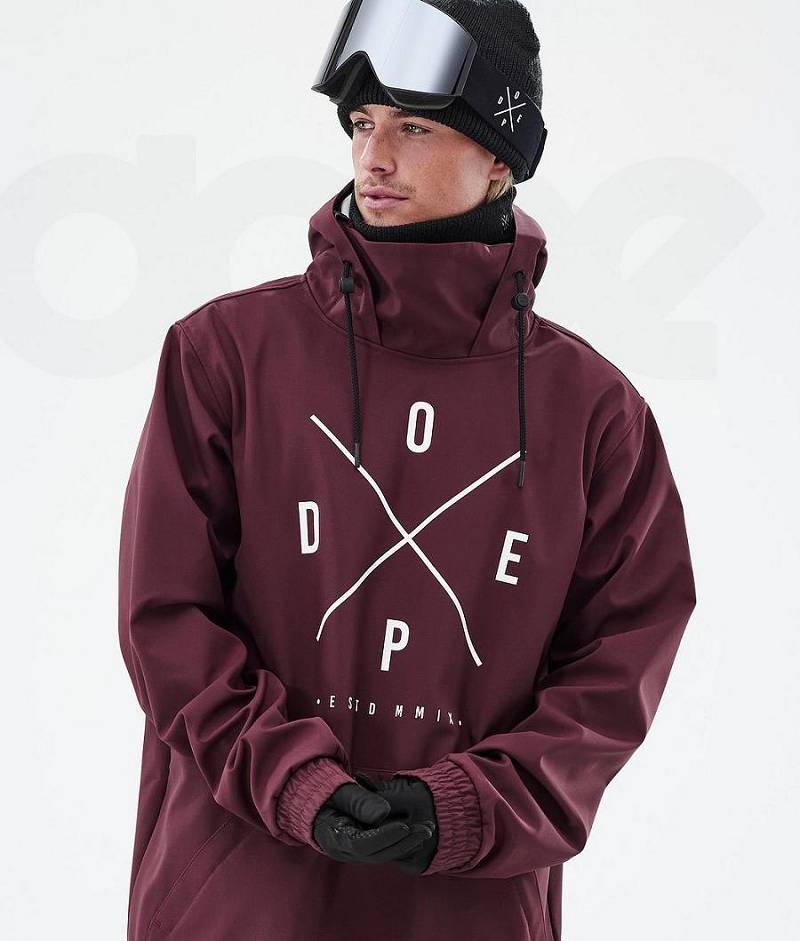 Burgundy Men's Dope Yeti Ski Jackets | India_D1558