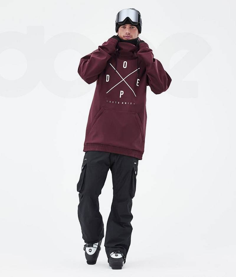 Burgundy Men's Dope Yeti Ski Jackets | India_D1558