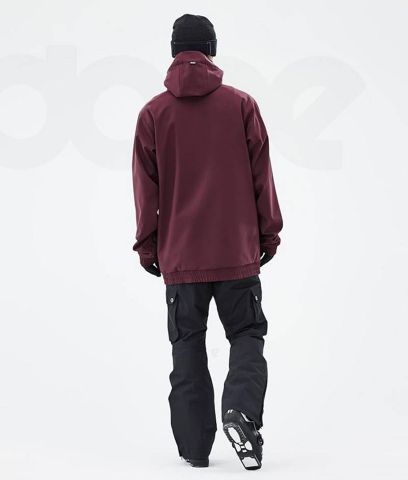 Burgundy Men's Dope Yeti Ski Jackets | India_D1558