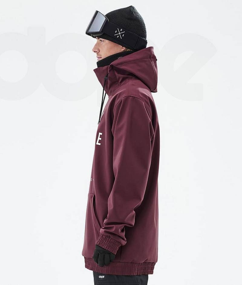 Burgundy Men's Dope Yeti Ski Jackets | India_D1558