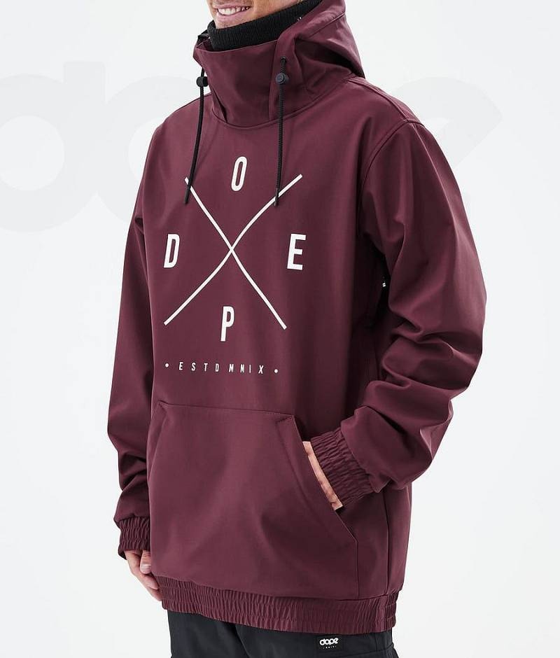 Burgundy Men's Dope Yeti Ski Jackets | India_D1558