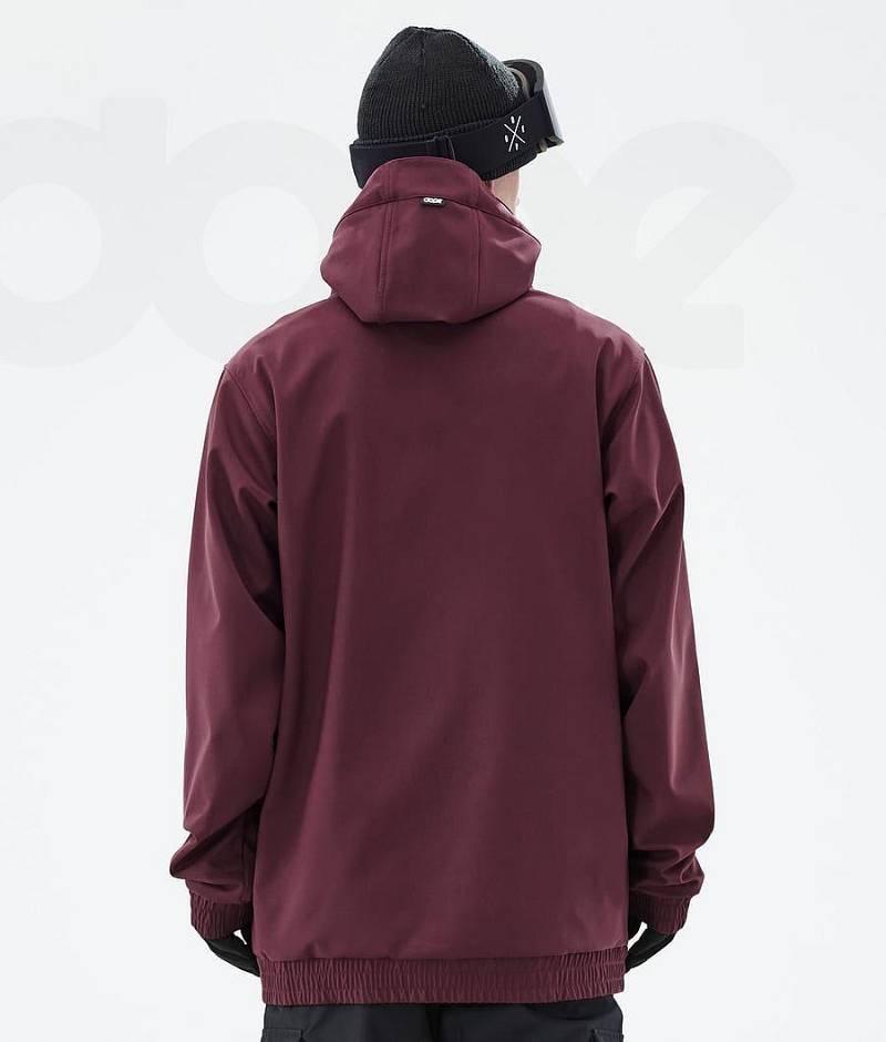 Burgundy Men's Dope Yeti Ski Jackets | India_D1558