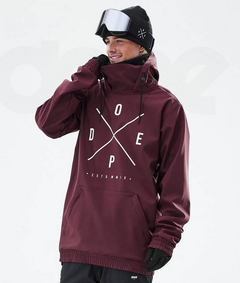 Burgundy Men\'s Dope Yeti Ski Jackets | India_D1558