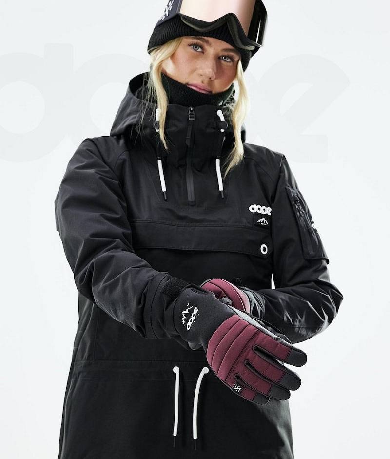 Burgundy Women's Dope Ace 2021 Snowboard Gloves | India_D2519