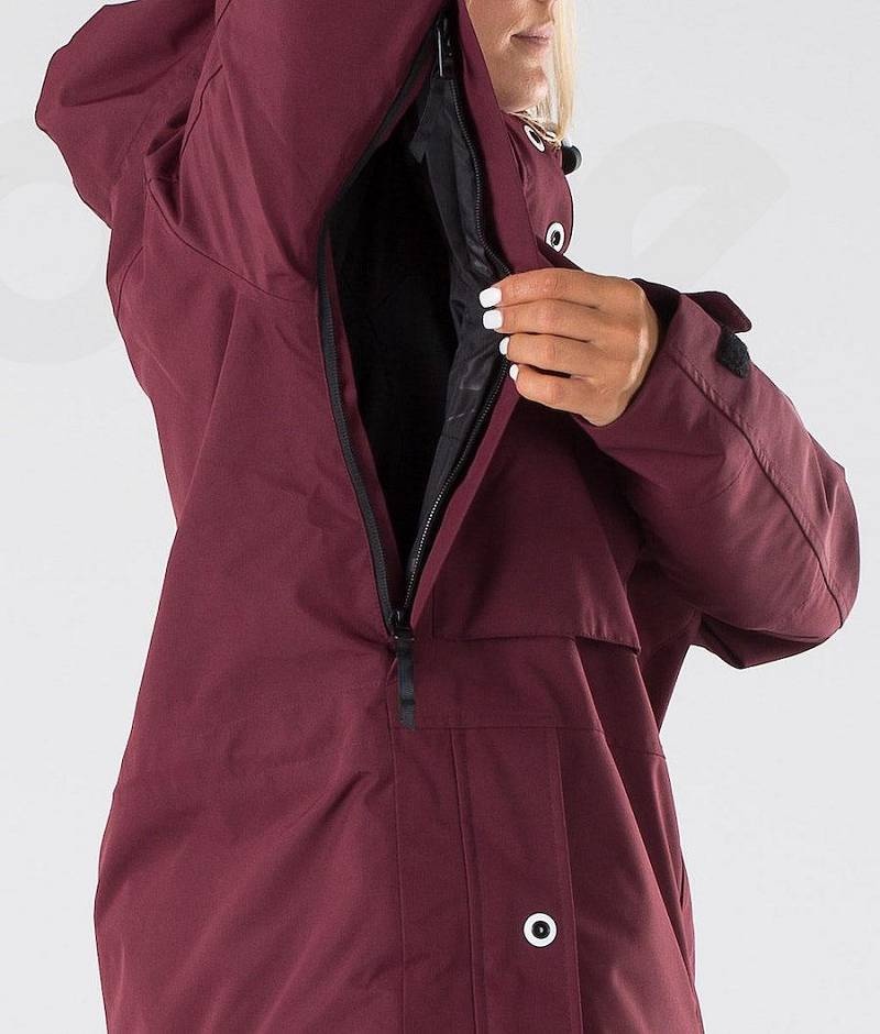 Burgundy Women's Dope Adept W 2019 Snowboard Jackets | India_D1751