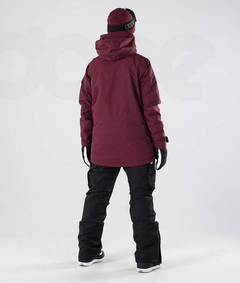 Burgundy Women's Dope Adept W 2019 Snowboard Jackets | India_D1751