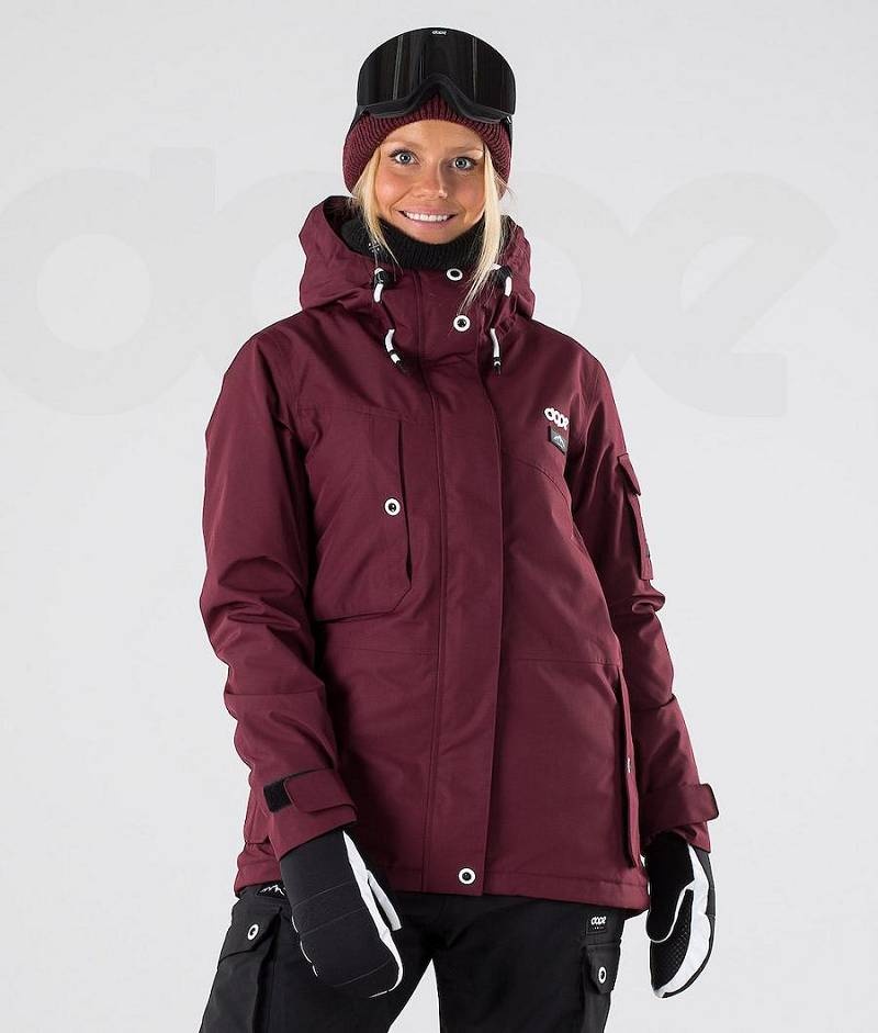 Burgundy Women\'s Dope Adept W 2019 Snowboard Jackets | India_D1751