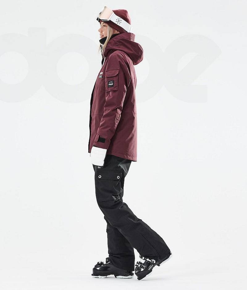 Burgundy Women's Dope Adept W 2021 Ski Jackets | India_D1151