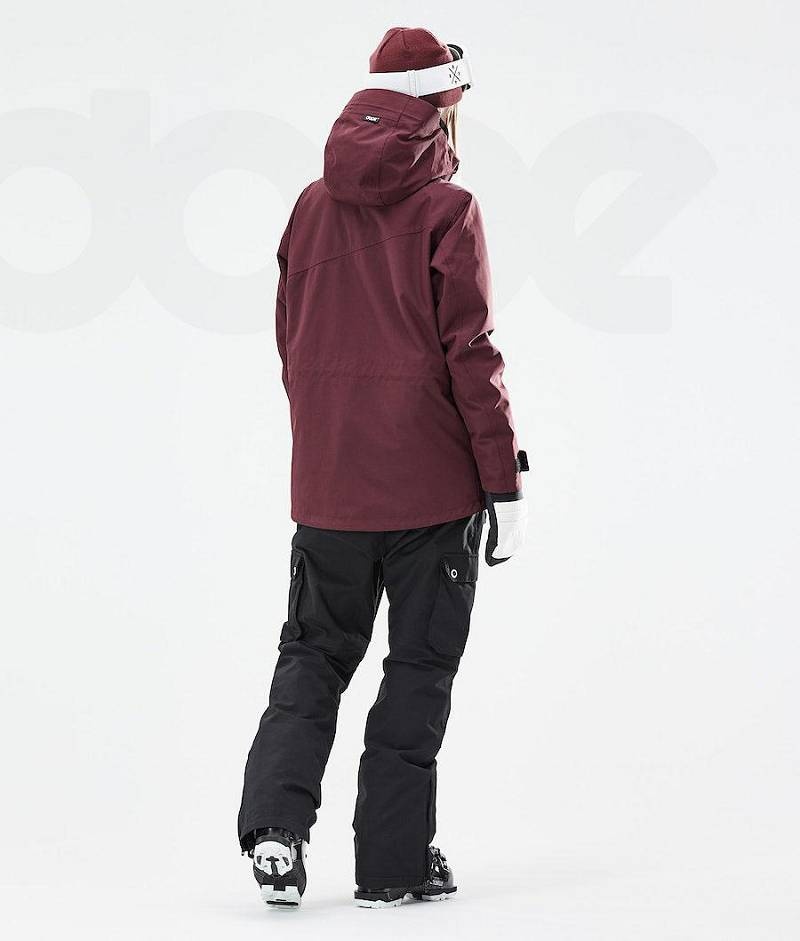 Burgundy Women's Dope Adept W 2021 Ski Jackets | India_D1151