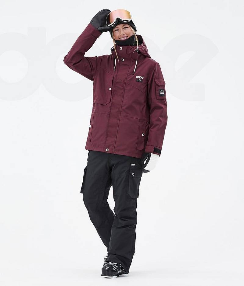 Burgundy Women's Dope Adept W Ski Jackets | India_D1699