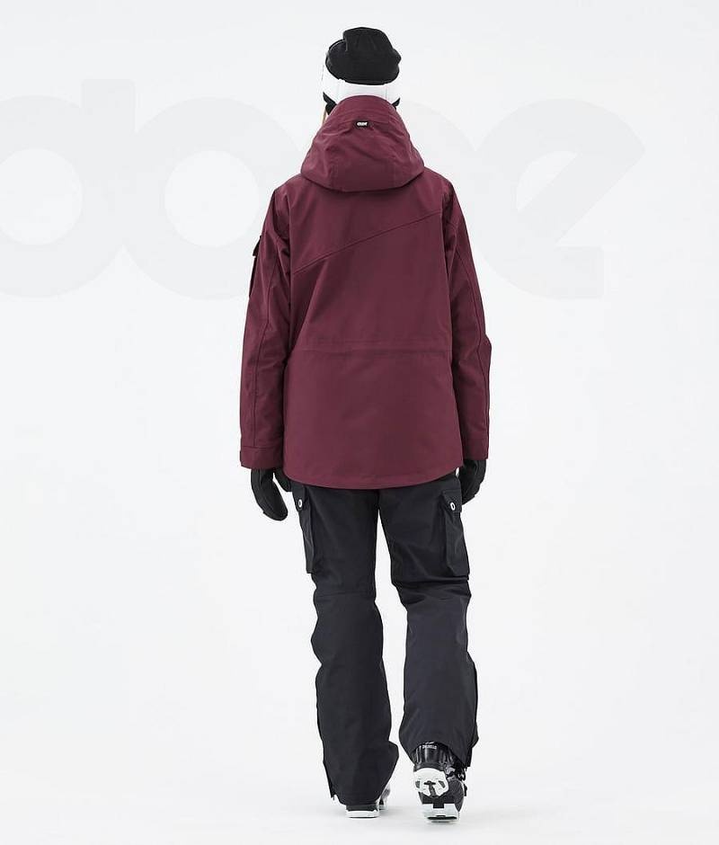 Burgundy Women's Dope Adept W Ski Jackets | India_D1699