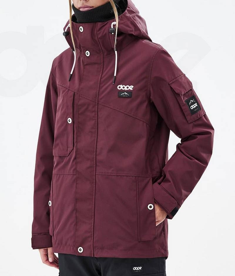 Burgundy Women's Dope Adept W Ski Jackets | India_D1699