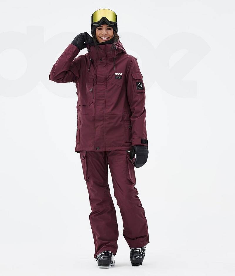 Burgundy Women's Dope Adept W Ski Jackets | India_D1710