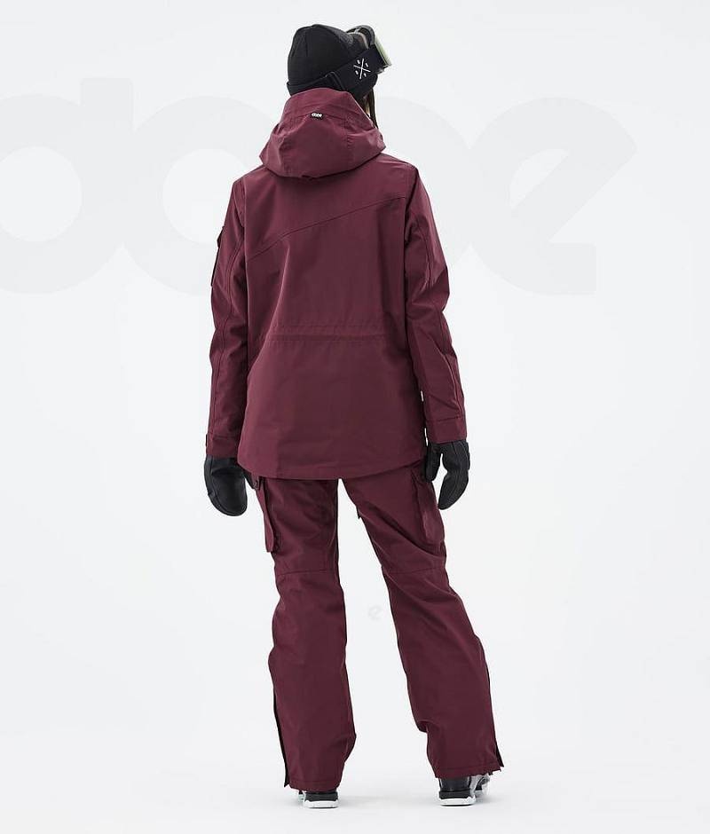 Burgundy Women's Dope Adept W Ski Jackets | India_D1710