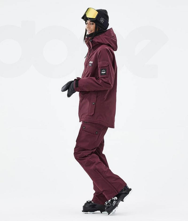 Burgundy Women's Dope Adept W Ski Jackets | India_D1710