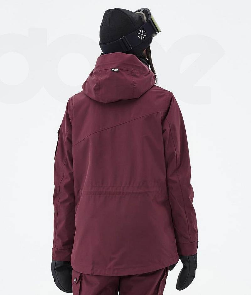 Burgundy Women's Dope Adept W Ski Jackets | India_D1710