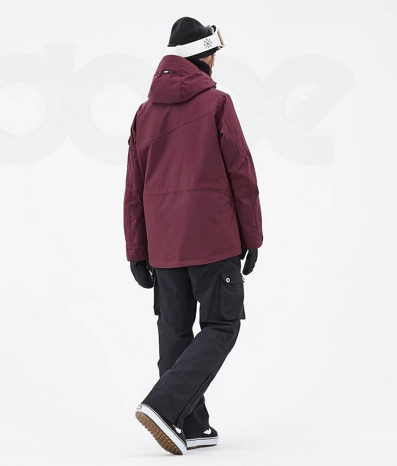 Burgundy Women's Dope Adept W Snowboard Jackets | India_D2196