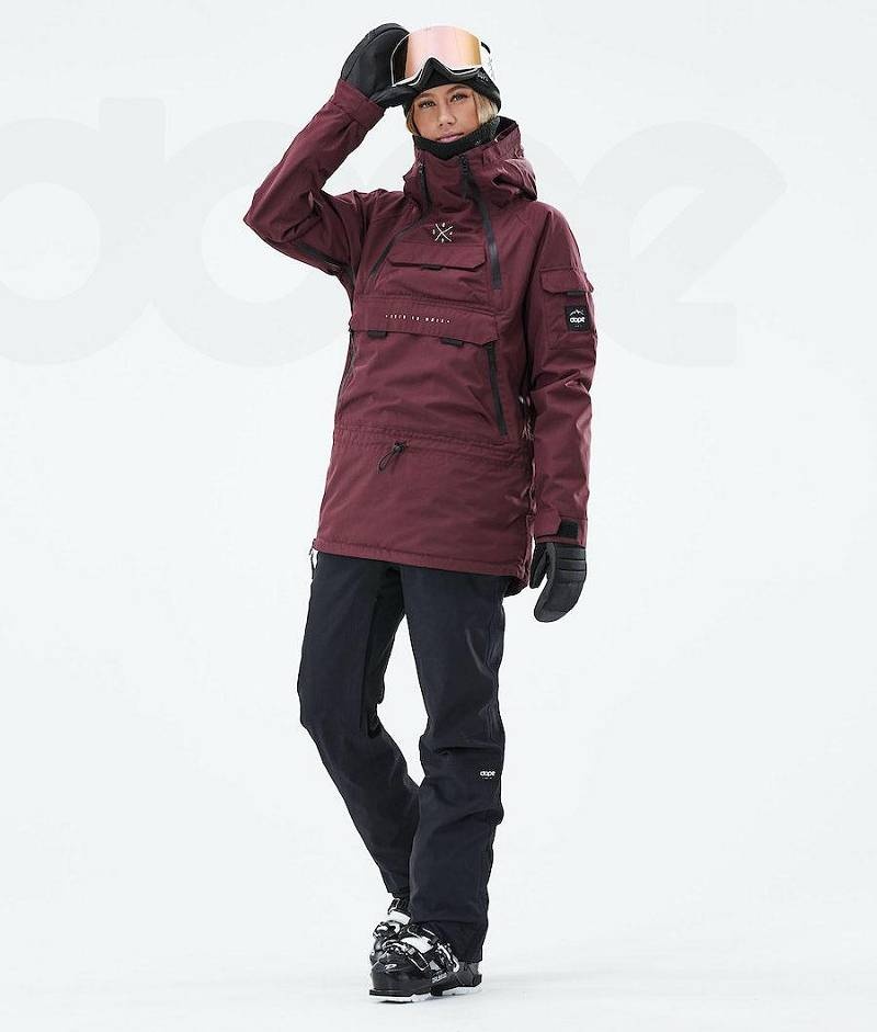 Burgundy Women's Dope Akin W 2019 Ski Jackets | India_D1981