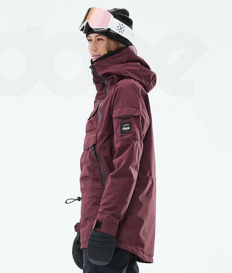 Burgundy Women's Dope Akin W 2019 Ski Jackets | India_D1981