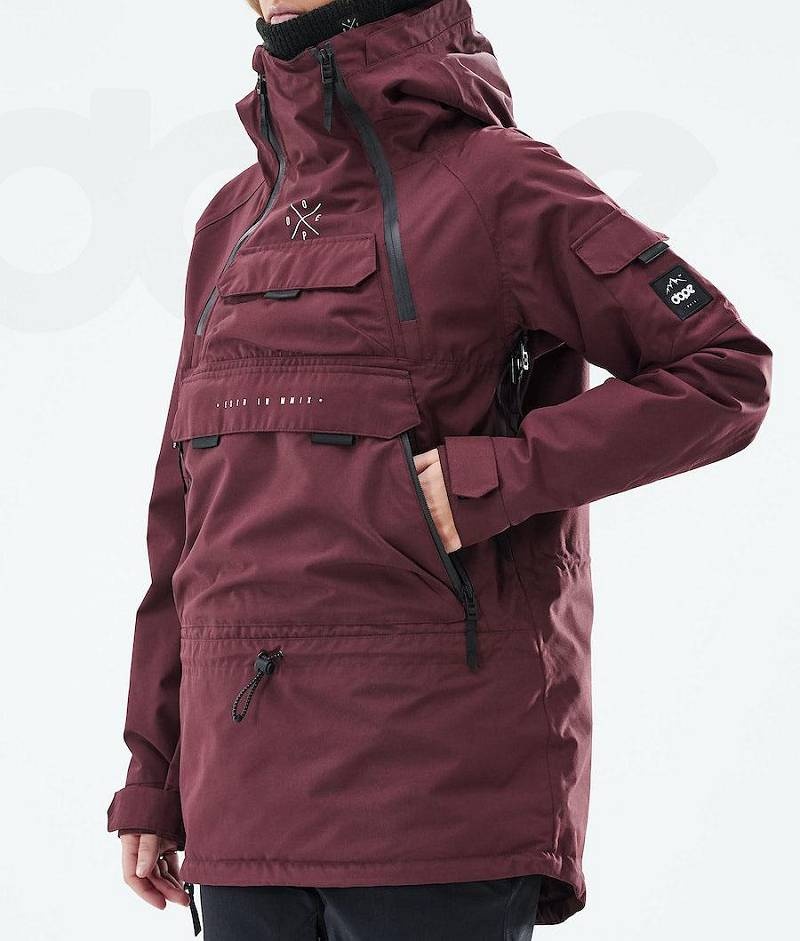 Burgundy Women's Dope Akin W 2019 Ski Jackets | India_D1981