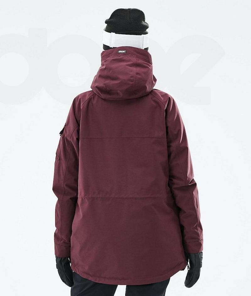 Burgundy Women's Dope Akin W 2019 Ski Jackets | India_D1981