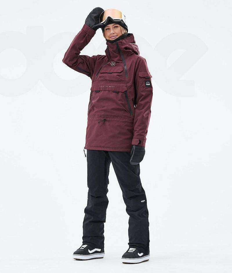 Burgundy Women's Dope Akin W 2019 Snowboard Jackets | India_D1448