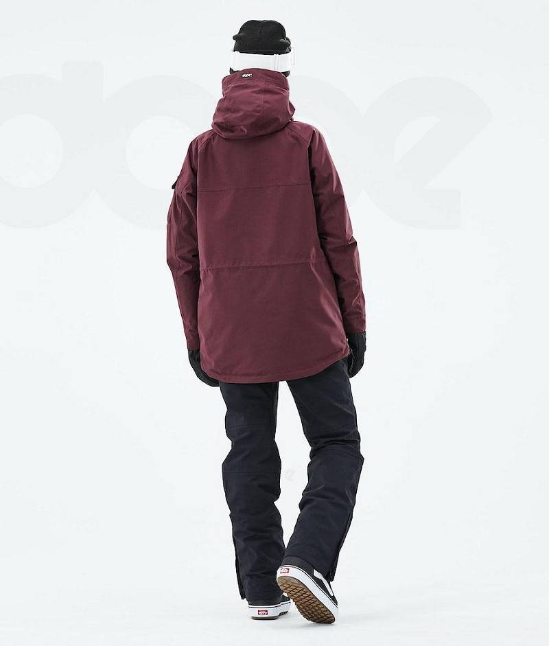 Burgundy Women's Dope Akin W 2019 Snowboard Jackets | India_D1448