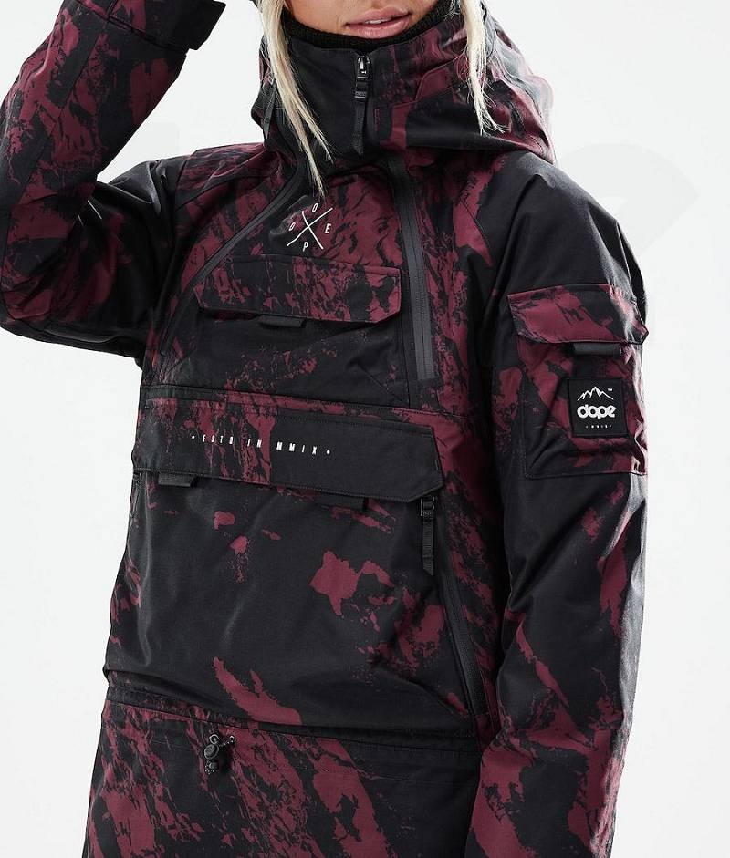 Burgundy Women's Dope Akin W 2021 Ski Jackets | India_D1569