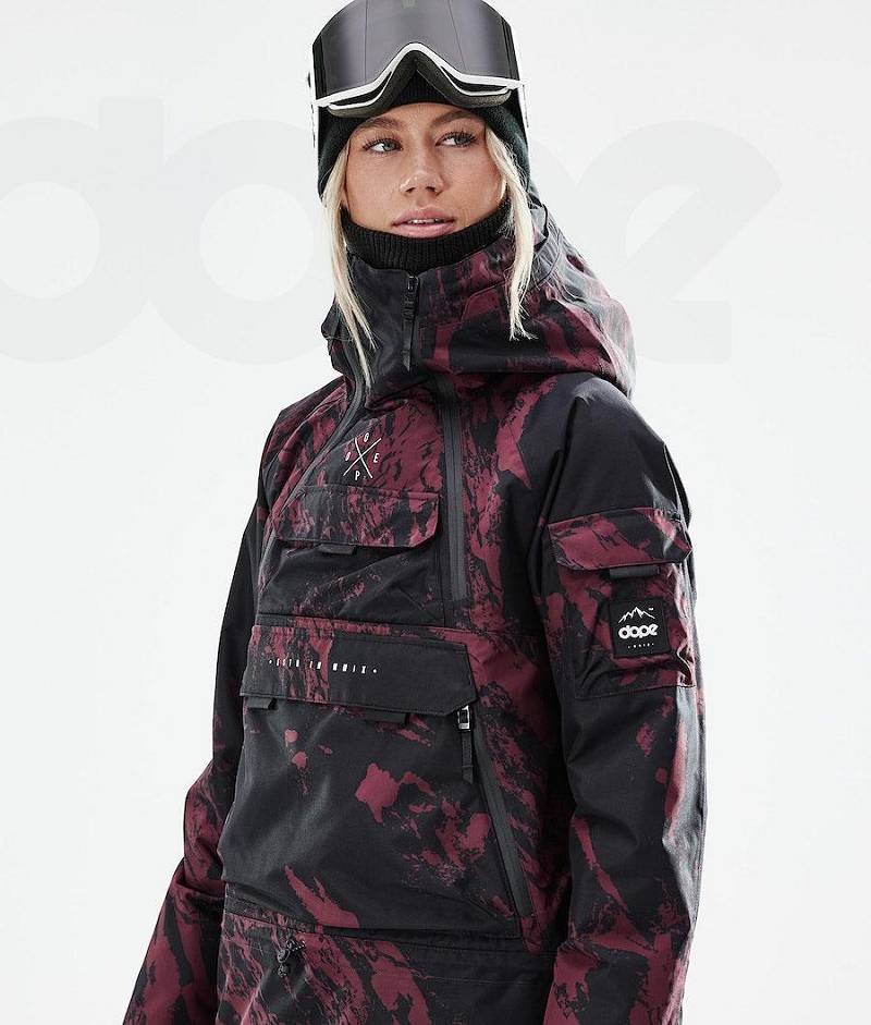 Burgundy Women's Dope Akin W 2021 Ski Jackets | India_D1569