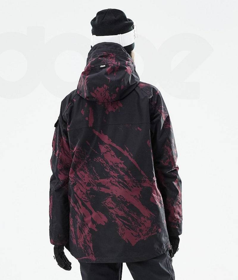 Burgundy Women's Dope Akin W 2021 Ski Jackets | India_D1569