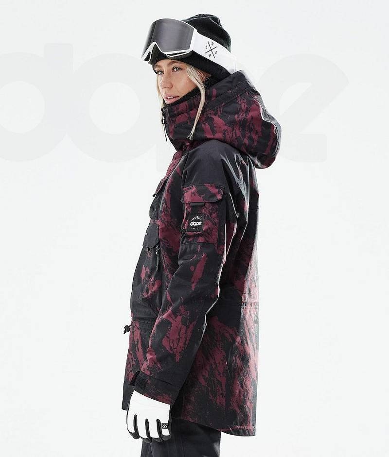 Burgundy Women's Dope Akin W 2021 Ski Jackets | India_D1569