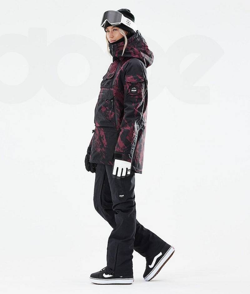 Burgundy Women's Dope Akin W 2021 Snowboard Jackets | India_D1829