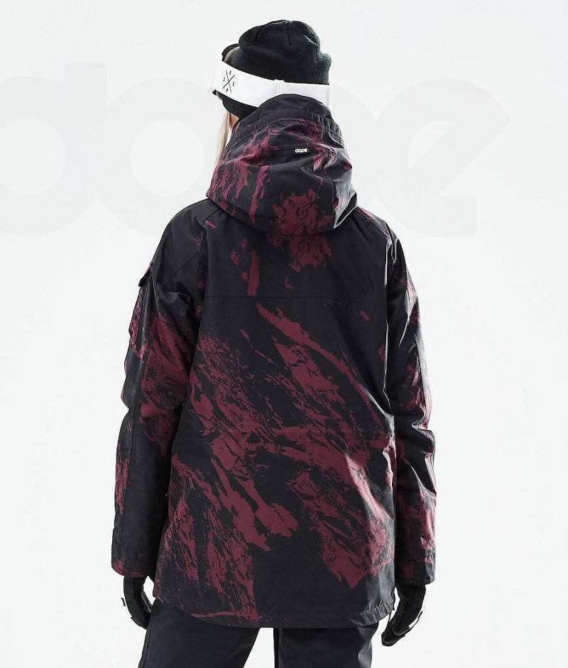 Burgundy Women's Dope Akin W 2021 Snowboard Jackets | India_D1829