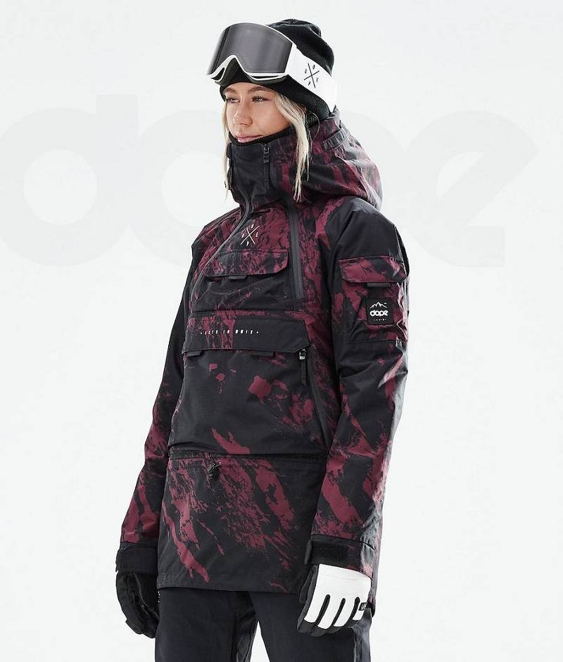 Burgundy Women\'s Dope Akin W 2021 Snowboard Jackets | India_D1829