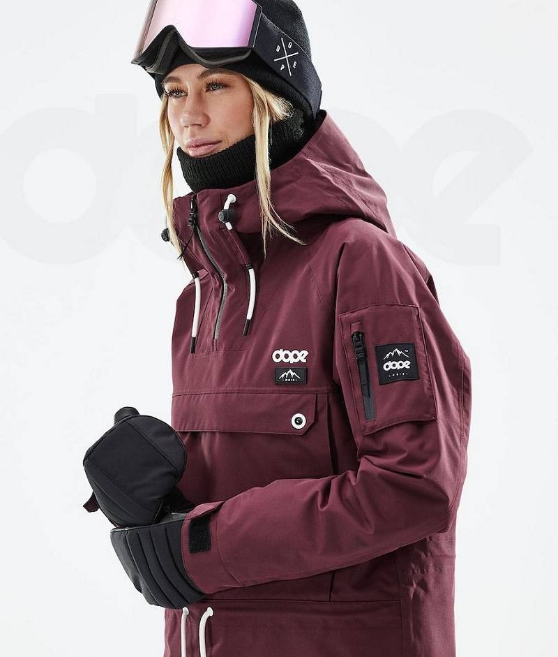 Burgundy Women's Dope Annok W 2021 Ski Jackets | India_D1883