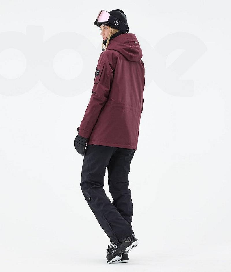 Burgundy Women's Dope Annok W 2021 Ski Jackets | India_D1883