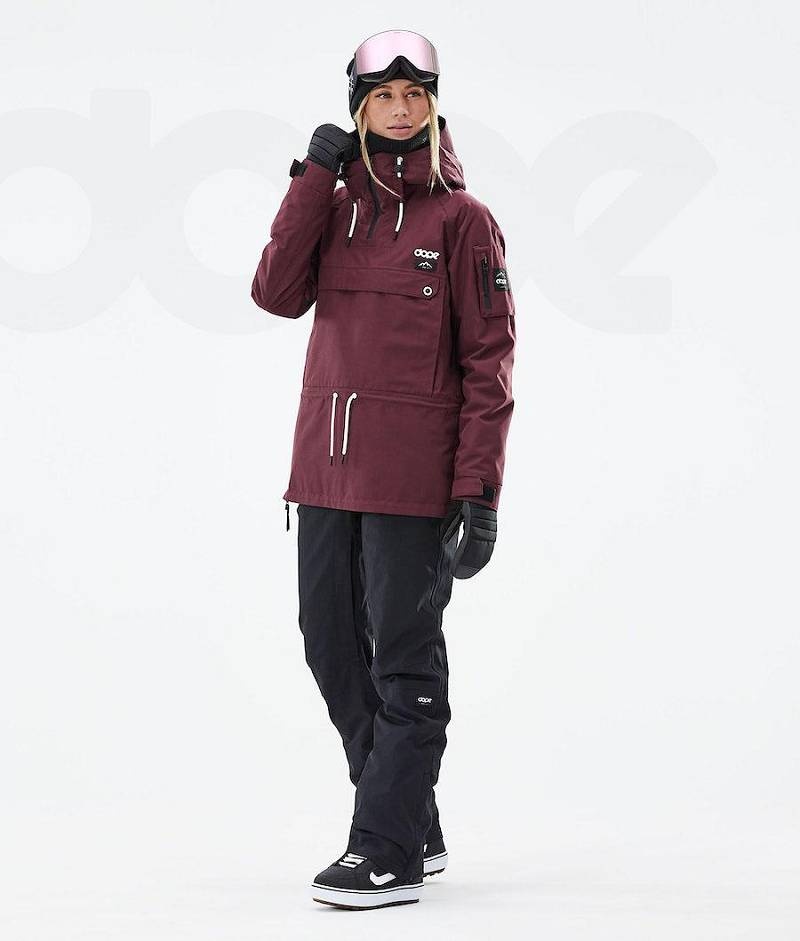 Burgundy Women's Dope Annok W 2021 Snowboard Jackets | India_D1159