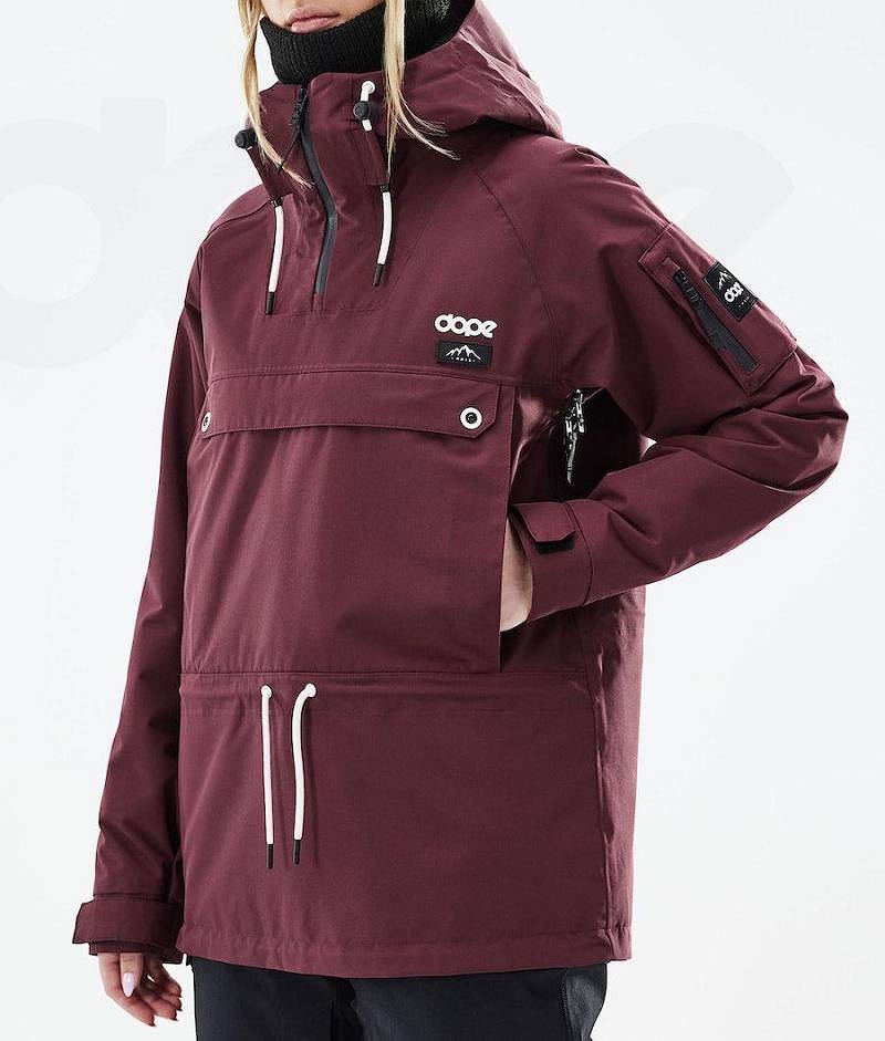 Burgundy Women's Dope Annok W 2021 Snowboard Jackets | India_D1159