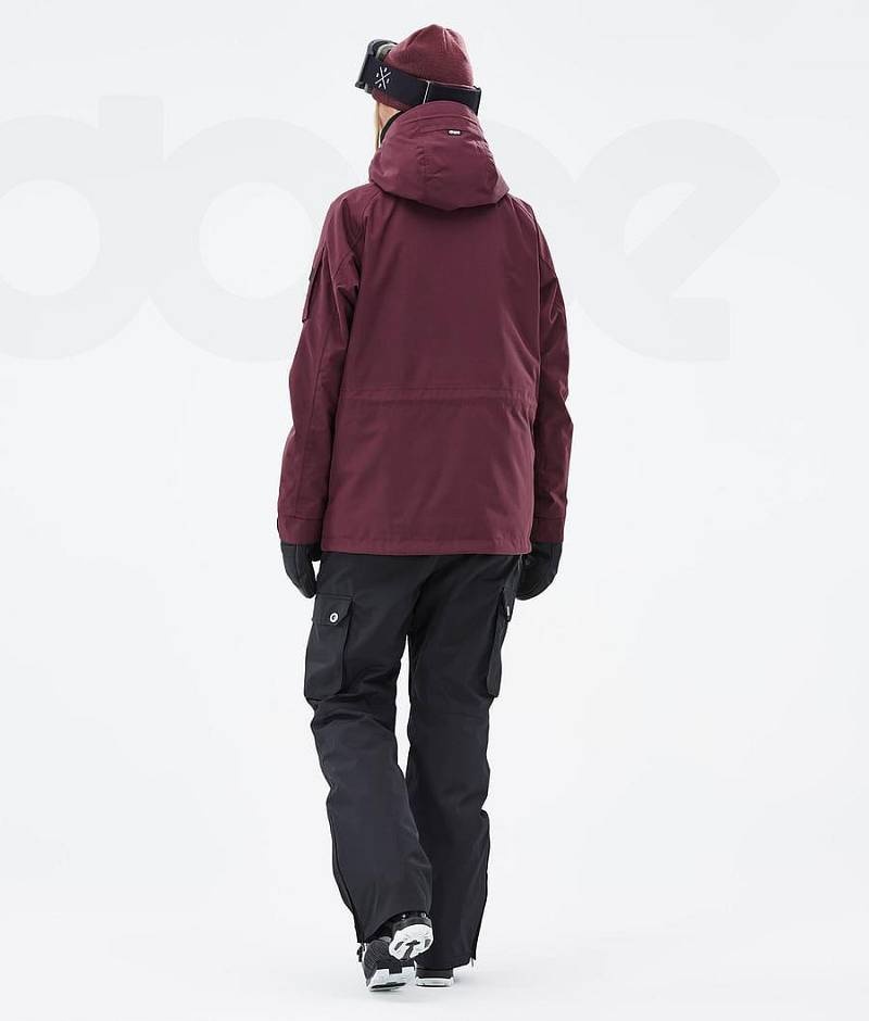 Burgundy Women's Dope Annok W Ski Jackets | India_D1408