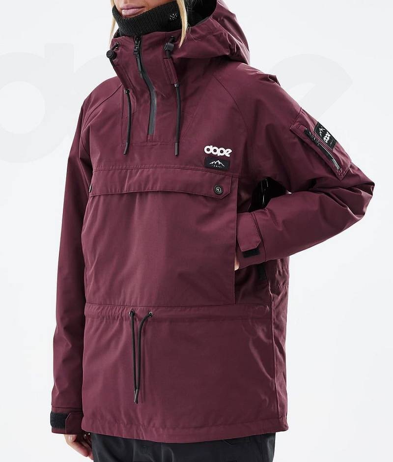 Burgundy Women's Dope Annok W Ski Jackets | India_D1408