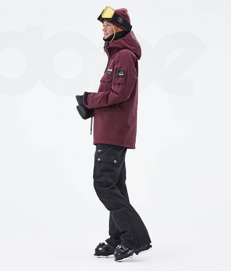 Burgundy Women's Dope Annok W Ski Jackets | India_D1408