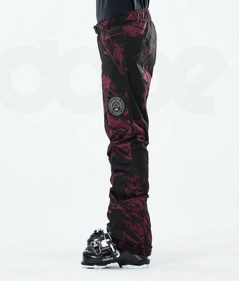 Burgundy Women's Dope Blizzard W 2021 Ski Pants | India_D2267