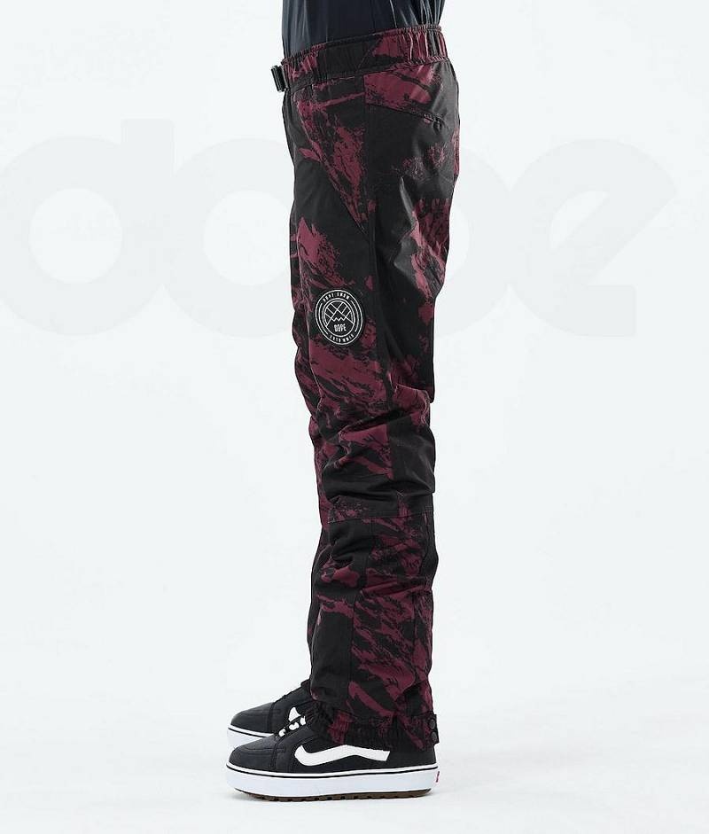 Burgundy Women's Dope Blizzard W 2021 Snowboard Pants | India_D2342