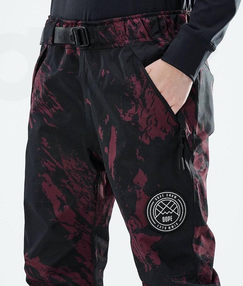 Burgundy Women's Dope Blizzard W 2021 Snowboard Pants | India_D2342