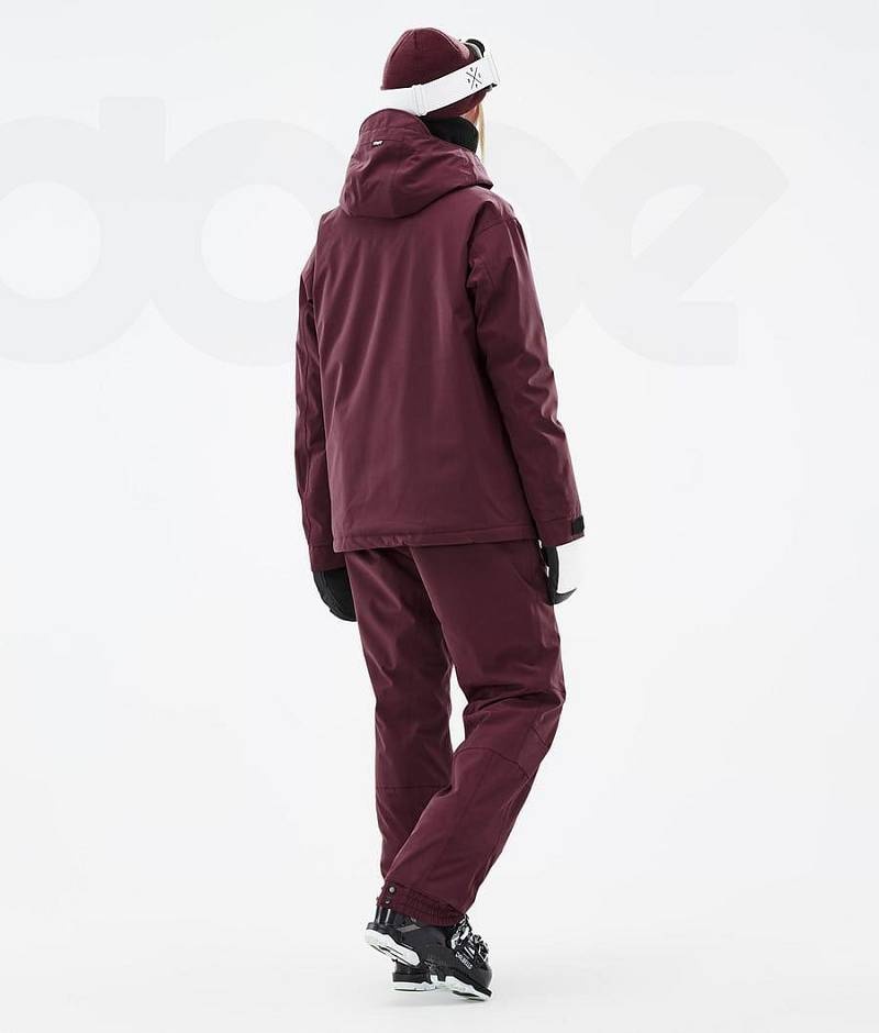 Burgundy Women's Dope Blizzard W Ski Jackets | India_D1664