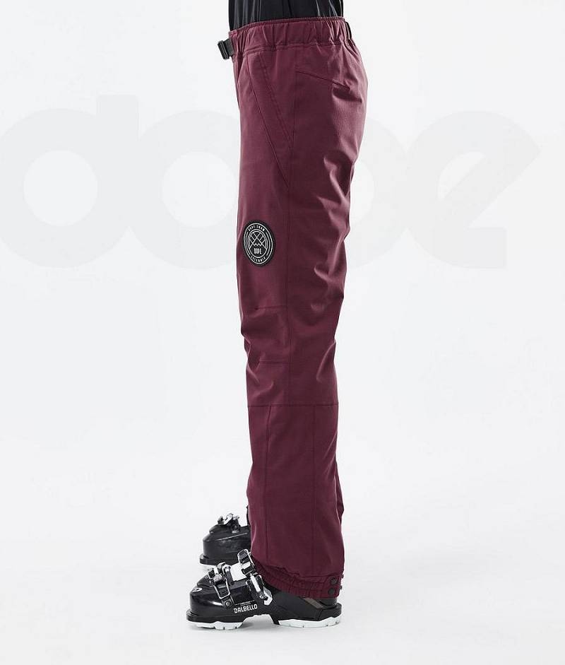 Burgundy Women's Dope Blizzard W Ski Pants | India_D2476