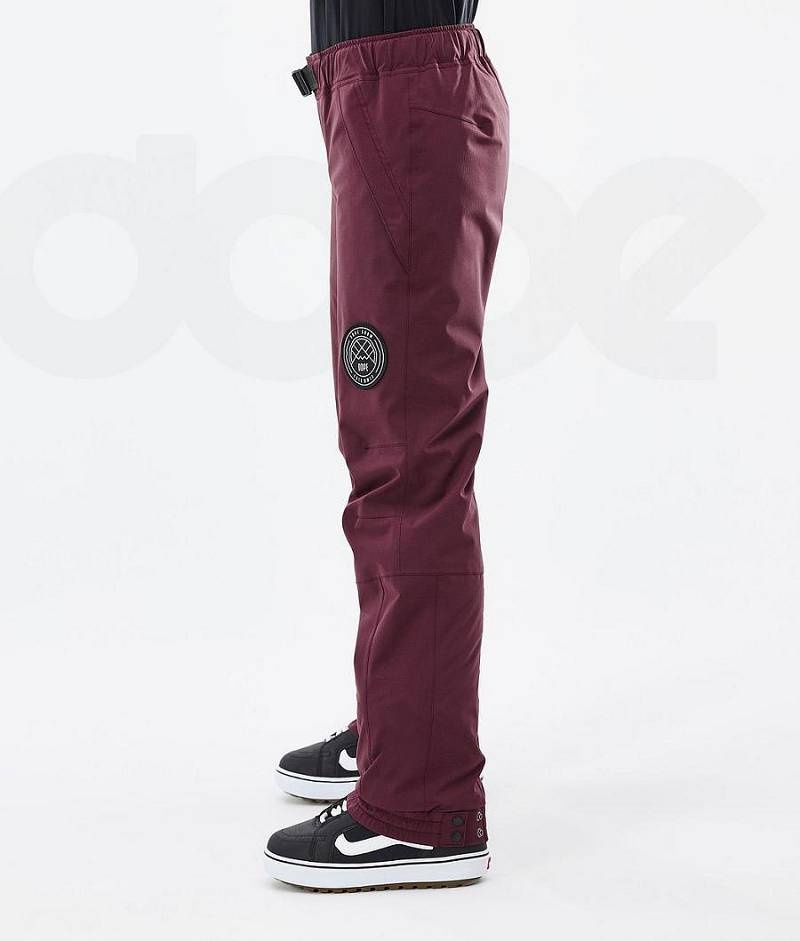 Burgundy Women's Dope Blizzard W Snowboard Pants | India_D1158