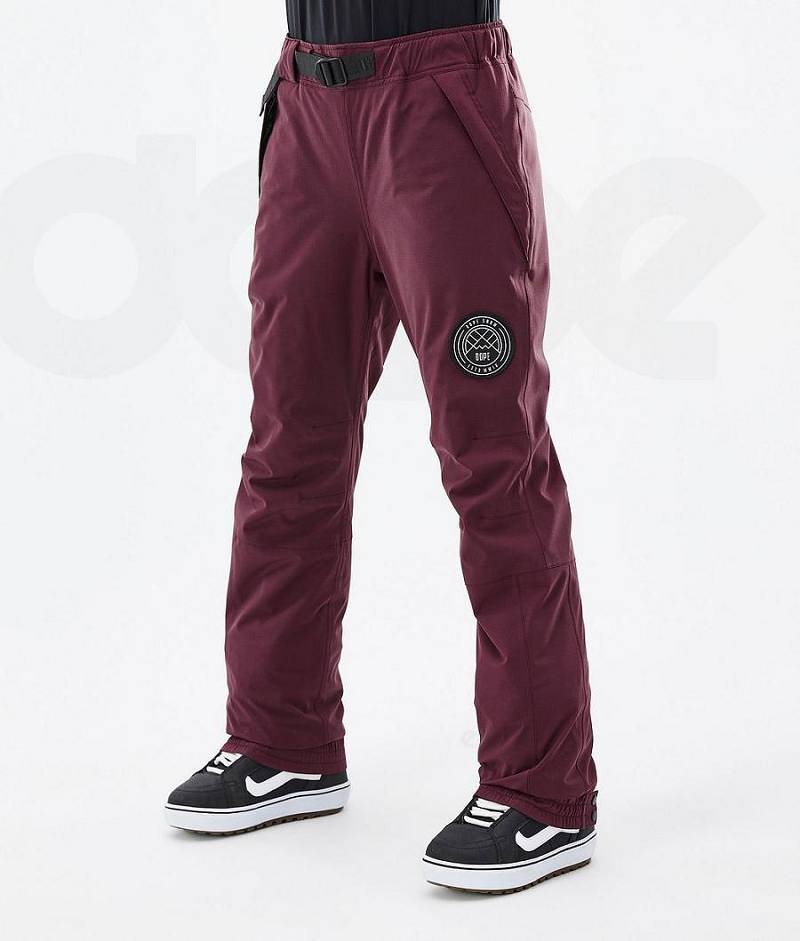 Burgundy Women\'s Dope Blizzard W Snowboard Pants | India_D1158