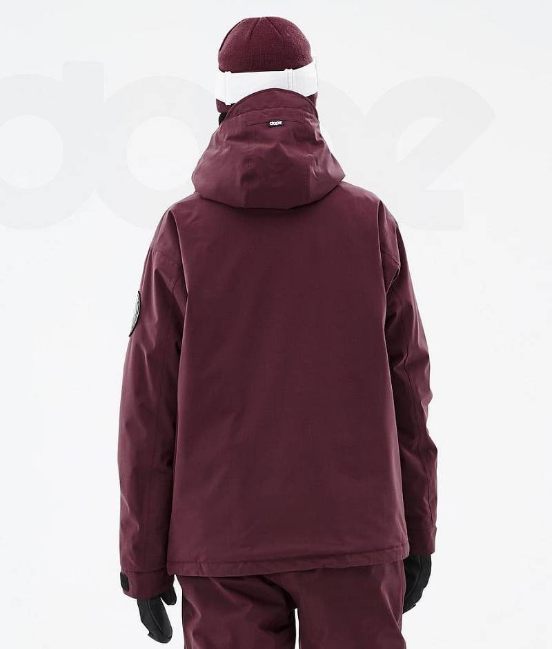 Burgundy Women's Dope Blizzard W Snowboard Jackets | India_D1642